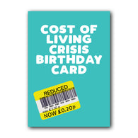 Cost Aqua Birthday Card